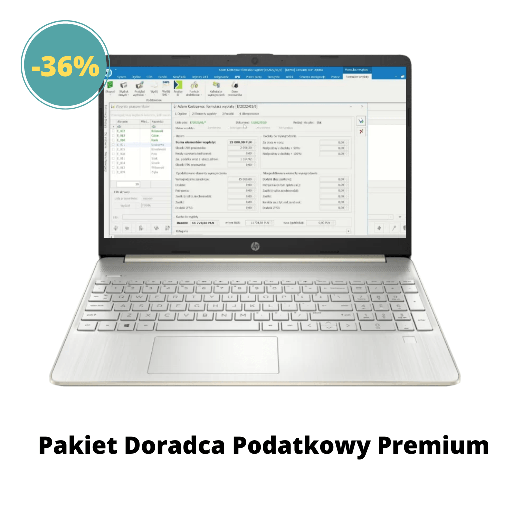 Comarch ERP Optima Pakiet Doradca Podatkowy Premium
